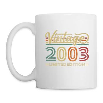 Vintage 2003 Anniversaire Rétro - Mug blanc - blanc - Gauche