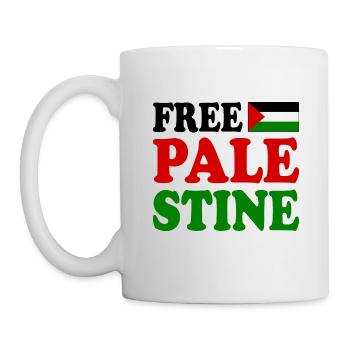 Free palestine - Mug blanc - blanc - Gauche