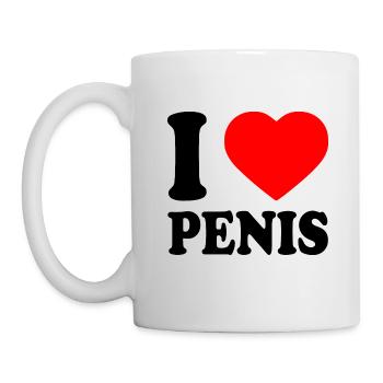 I love penis - Mug blanc - blanc - Gauche