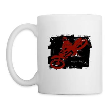 Motorrad - motocross - bike - Racing - Lifestyle - Tasse - Weiß - Links