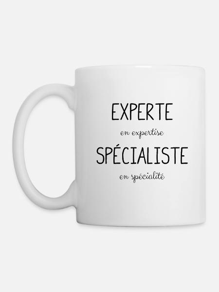 Experte en expertise Spécialiste en spécialité - Mug blanc - blanc