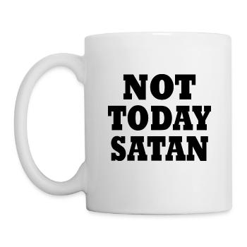Not today satan - Mug - white - Left