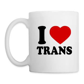 I love trans - Tasse - Weiß - Links