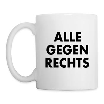 Alle gegen rechts - Tasse - Weiß - Links