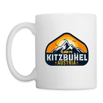 Kitzbühel Austria Retro Sunset Ski 80s - Mug - white - Left