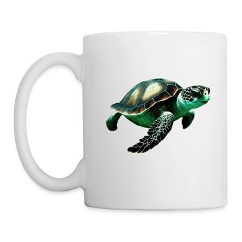 The green sea turtles are magnificent animals - Mug - white - Left