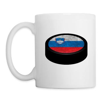 Équipe Slovénie Hockey Puck - Mug blanc - blanc - Gauche