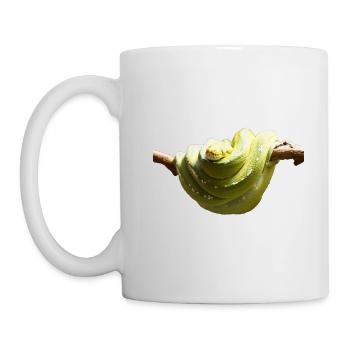 Le pyton arboricole peut atteindre quatre mètres de long - Mug blanc - blanc - Gauche