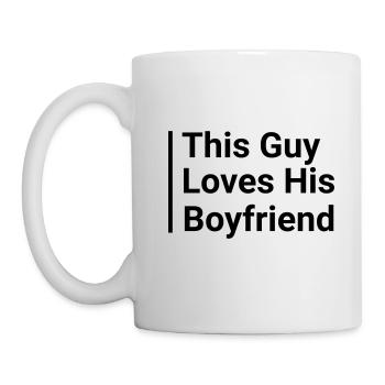 Ce mec aime son petit ami - Mug blanc - blanc - Gauche