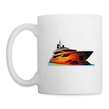 Eine Tour mit der Yacht macht Spaß - Tasse - Weiß - Links