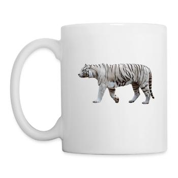 Les tigres blancs ont les yeux bleus et le nez rose - Mug blanc - blanc - Gauche