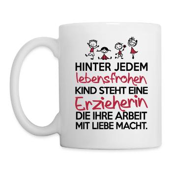 Erzieherin mit Liebe - Tasse - Weiß - Links