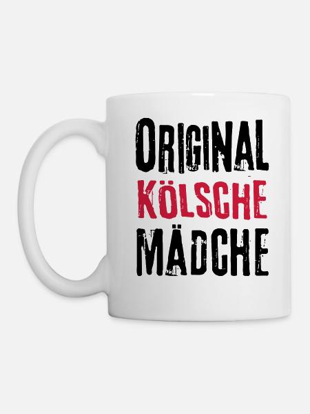 Kölsche Mädche Original Kölner Kölnerin Köln Frau - Tasse - Weiß
