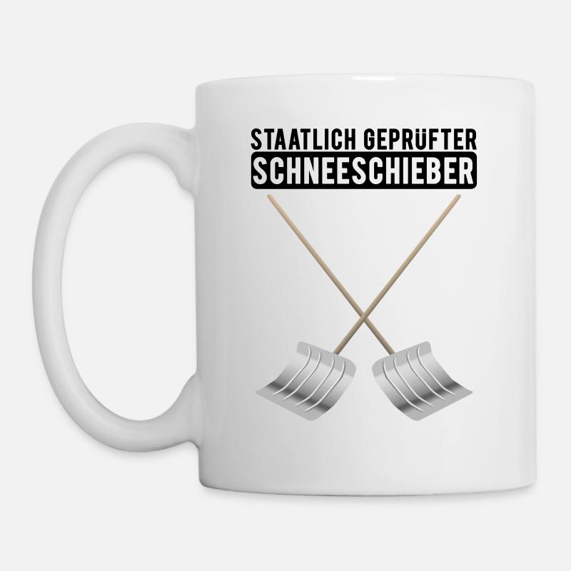 State-tested certified snow shovel - Mug - white