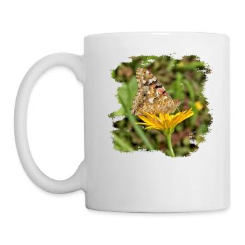 Le papillon est un papillon migrateur - Mug blanc - blanc - Gauche