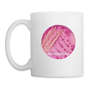 DESIGNED BY BACTERIA Edition 2 - Mug blanc - blanc - Gauche