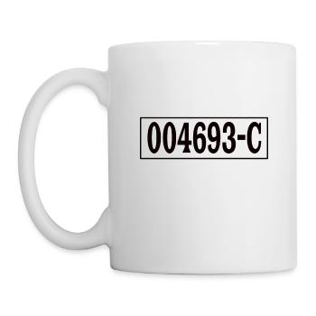 Insasse Häftling Sträfling Gefängnis Knast Outfit - Tasse - Weiß - Links