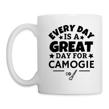 Jeder Tag ist ein großartiger Tag für Camogie. - Tasse - Weiß - Links