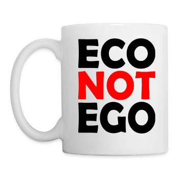 Eco not ego - Tasse - Weiß - Links