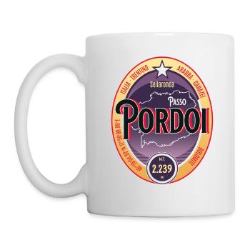 Passo Pordoi Italia Sticker Tee Design - Mug - white - Left