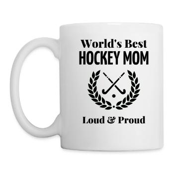 Die beste Hockey-Mutter der Welt - Tasse - Weiß - Links