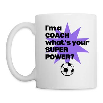 Football: I'm a coach. What's your superpower? - Mug - white - Left