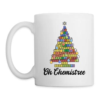 Oh Chemistree - arbre de Noël coloré des éléments - Mug blanc - blanc - Gauche