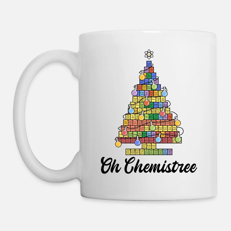 Oh Chemistree - bunter Christbaum der Elemente - Tasse - Weiß