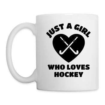 Juste une fille qui aime le hockey. - Mug blanc - blanc - Gauche