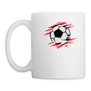 Autriche Football et drapeau autrichien - Mug blanc - blanc - Gauche