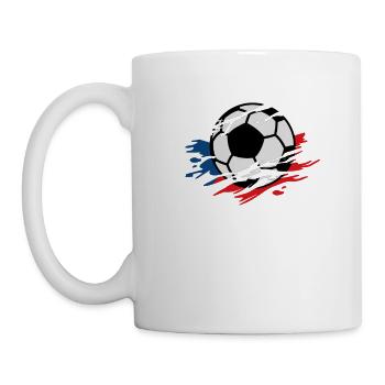 Tschechische Republik Fußball Tschechische Flagge - Tasse - Weiß - Links