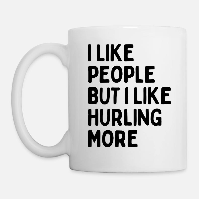 I like people BUT I like hurling more - Mug - white