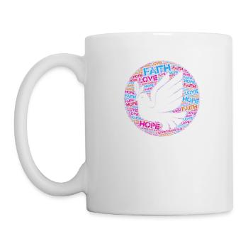 Corinthians 13:13 Faith Hope Love - Mug - white - Left