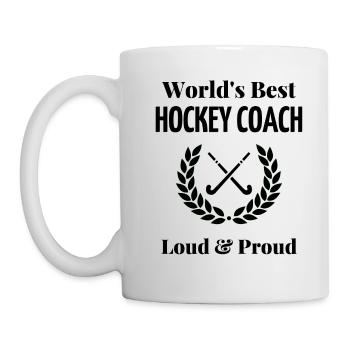 Der beste Eishockeytrainer der Welt - Tasse - Weiß - Links