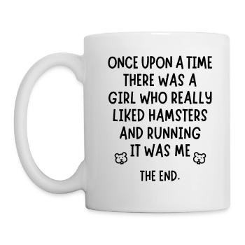 A girl who really liked running and hamsters. - Mug - white - Left