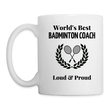 Der beste Badmintontrainer der Welt. - Tasse - Weiß - Links