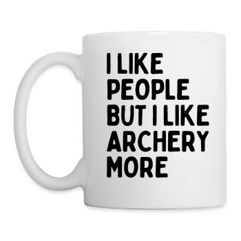 I like people BUT I like archery more. - Mug - white - Left