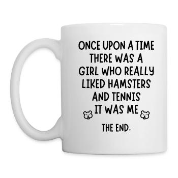 A girl who really liked tennis and hamsters. - Mug - white - Left