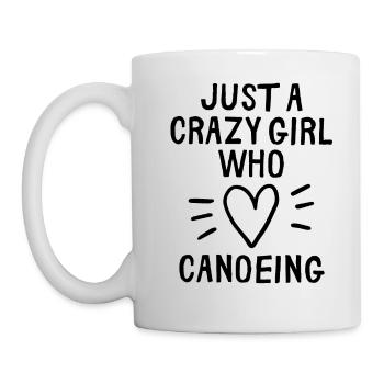 Juste une fille folle qui aime le canoë. - Mug blanc - blanc - Gauche