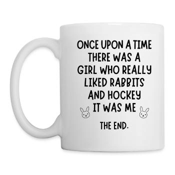A girl who really liked Hockey and rabbits. - Mug - white - Left