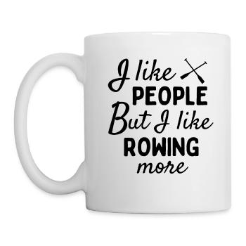 I like people BUT I like rowing more. - Mug - white - Left