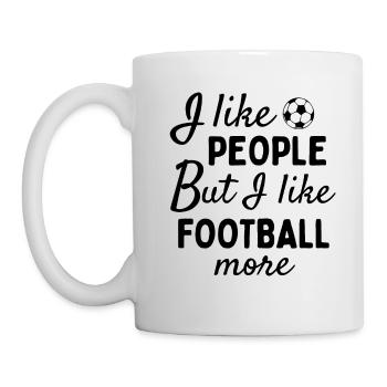 J’aime les gens MAIS j’aime plus le football. - Mug blanc - blanc - Gauche