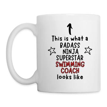 Das ist es, was ein Badass, Ninja, Superstar, Schwimmen - Tasse - Weiß - Links