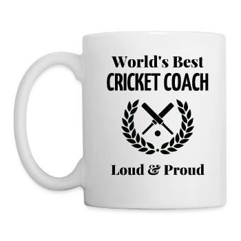 Der beste Cricket-Trainer der Welt - Tasse - Weiß - Links
