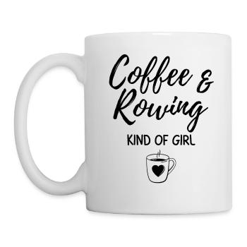 Café et aviron genre de fille. - Mug blanc - blanc - Gauche