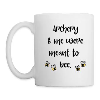 Bogenschießen & ich waren dazu bestimmt, Bienen zu sein - Tasse - Weiß - Links
