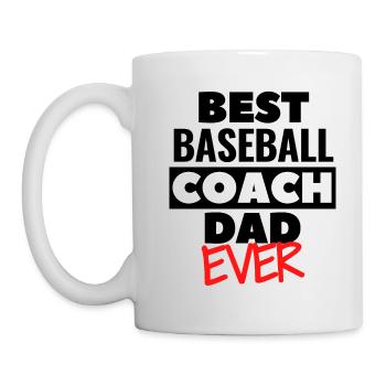 Bester Baseballtrainer aller Zeiten. - Tasse - Weiß - Links