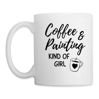 Coffee & painting kind of girl. - Mug - white - Left