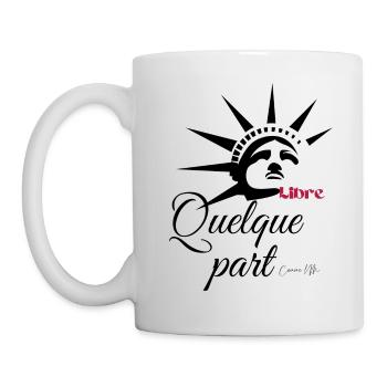 libre quelque part - Mug blanc - blanc - Gauche