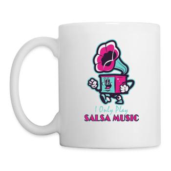 I Only Play Salsa Music - Mug blanc - blanc - Gauche